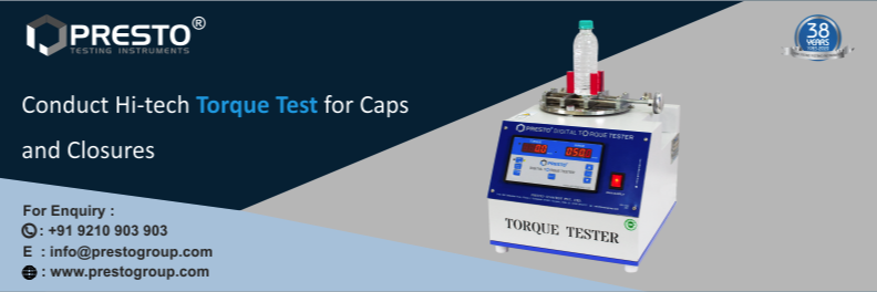 Conduct Hi-tech Torque Test for Caps and Closures
